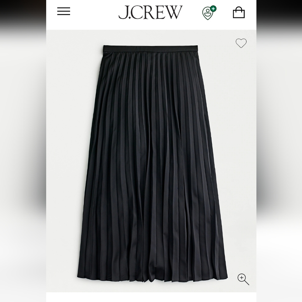 J. Crew Black A-Line Pleated Skirt VERY GOOD CONDITIONS